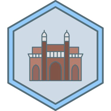 Bina. Web simgesi basit illüstrasyon