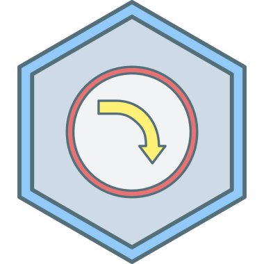 yol işareti web simgesi basit tasarım illüstrasyonu