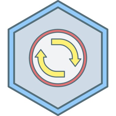 yol işareti simgesi, basit tasarım vektör çizimi