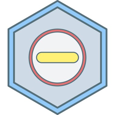 Bir işaret simgesinin vektör illüstrasyonu