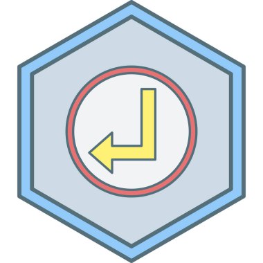 yol işareti simgesi, basit tasarım vektör çizimi