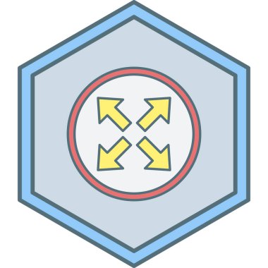 Yönler web simgesi basit tasarım illüstrasyonu