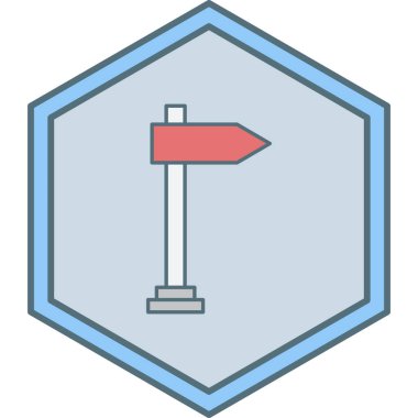 Bir işaret levhasının vektör illüstrasyonu