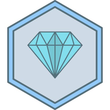 Elmas. Web simgesi basit illüstrasyon