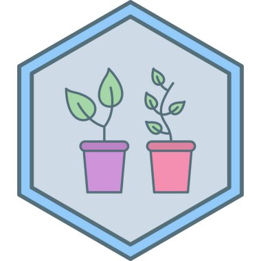 Bitkiler. Web simgesi basit tasarım