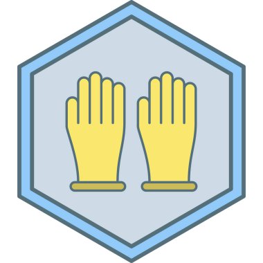 Eldiven. Web simgesi basit illüstrasyon