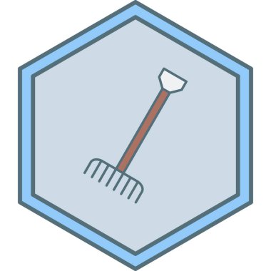 Kişisel ve ticari kullanım için illüstrasyon simgesi, tırmık 