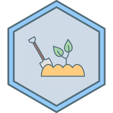 Bahçe ikonu modern basit tasarım