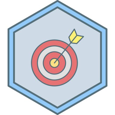 Hedef. Web simgesi basit illüstrasyon