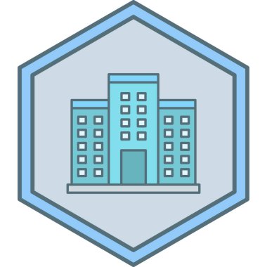 Modern hastane simgesinin vektör illüstrasyonu