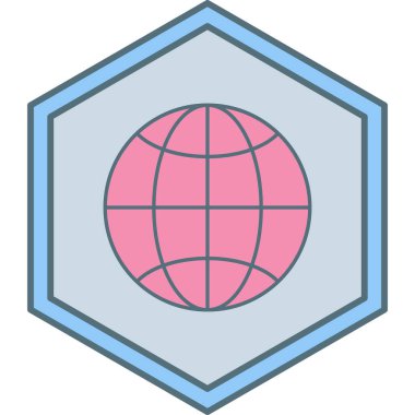 Dünya haritası. Web simgesi