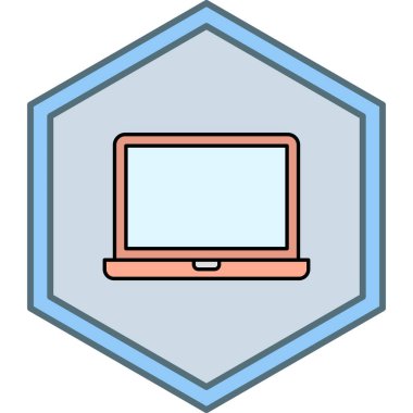 laptop vektör simgesi modern basit illüstrasyon