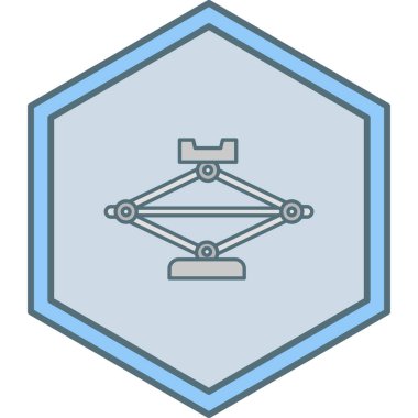 Mavi ve beyaz çizgi simgesinin vektör çizimi