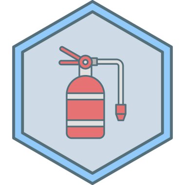 Yangın söndürme simgesi, vektör illüstrasyonu