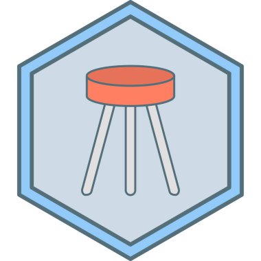 Sandalye. Web simgesi basit illüstrasyon