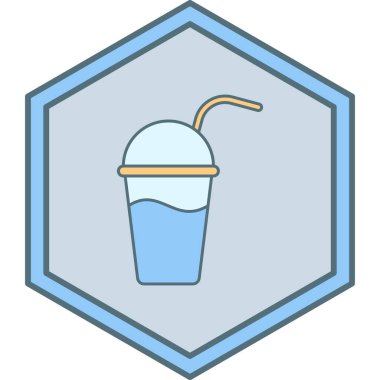 Kokteyl simgesi, vektör illüstrasyonu