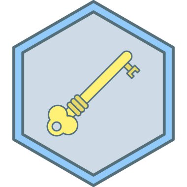 Anahtar simgesinin vektör illüstrasyonu