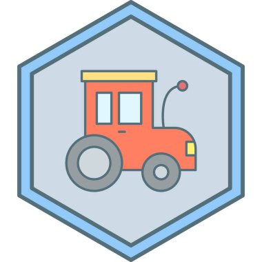Bir kamyon simgesinin illüstrasyon vektör grafiği