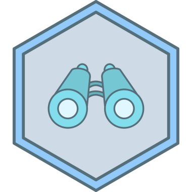 dürbün simgesi vektör illüstrasyonu