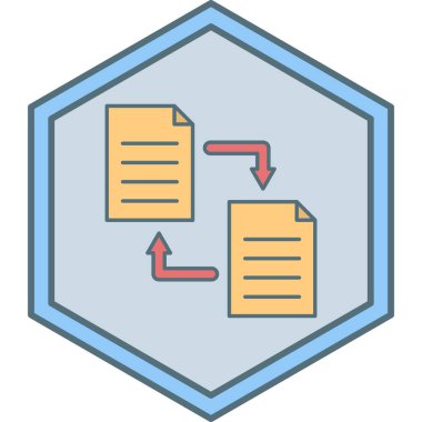 dosya belgesi simgesi, vektör illüstrasyonu