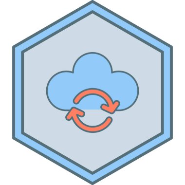 Bulut. Web simgesi basit illüstrasyon