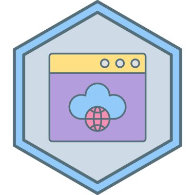 Bulut hesaplama. Web simgesi
