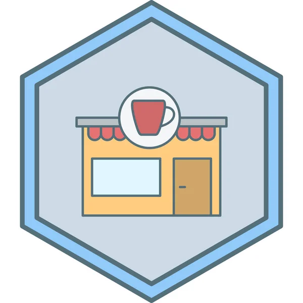 Cafetería Diseño Simple — Vector de stock