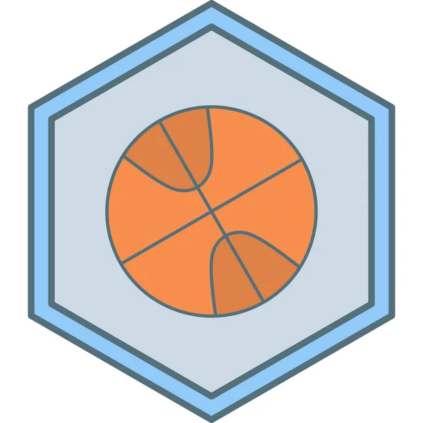 Basketbal Pictogram Vector Illustratie — Stockvector