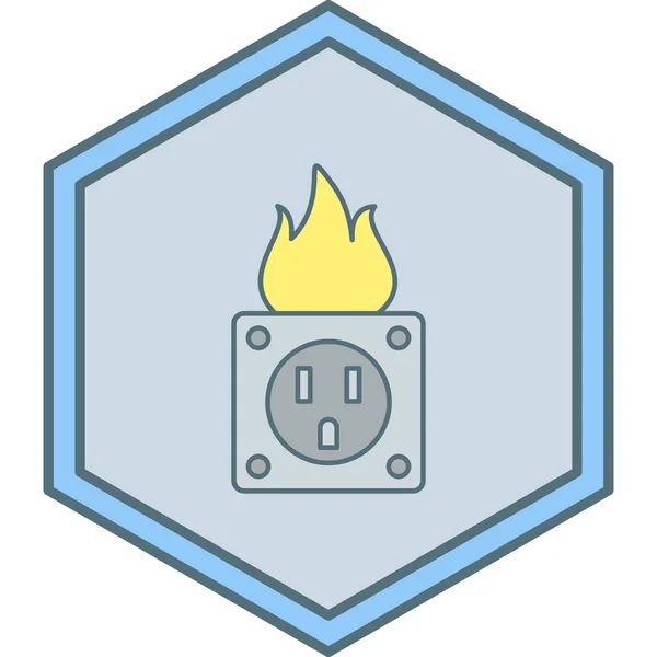 Fire Socket Icon Vector Illustration — Vector de stock