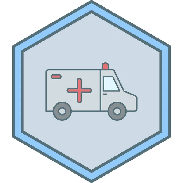 Krankenwagen Web Symbol Einfache Illustration — Stockvektor