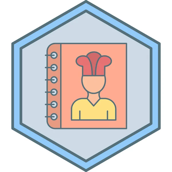 Ilustração Vetor Ícone Chef — Vetor de Stock