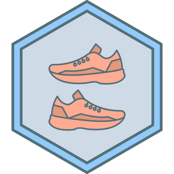 运动鞋图标矢量插图 — 图库矢量图片