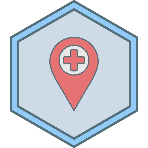 Krankenhaus Web Symbol Einfache Illustration — Stockvektor