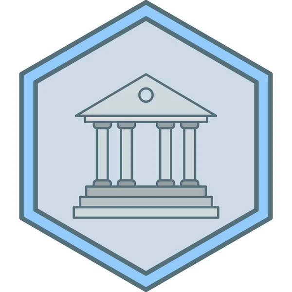 Icona Della Banca Illustrazione Vettoriale — Vettoriale Stock