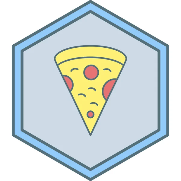 Pizza Icono Vector Ilustración — Vector de stock