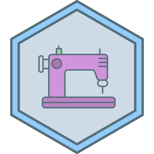 Значок Швейної Машини Проста Ілюстрація Старих Залізних Векторних Піктограм Інтернету — стоковий вектор