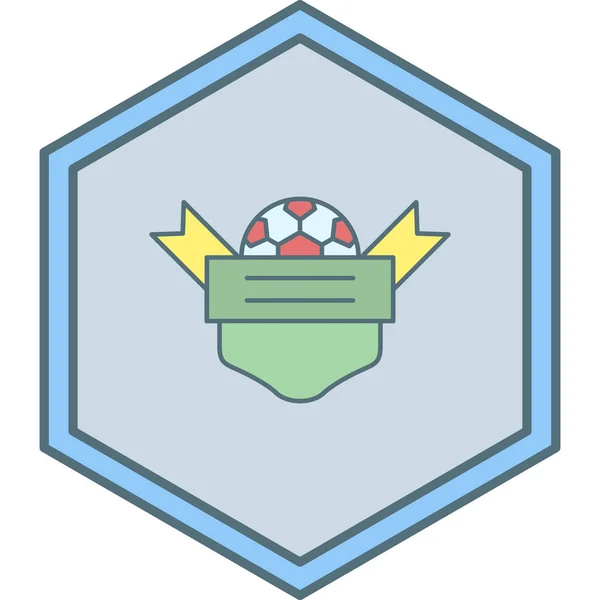 Vektorová Ilustrace Fotbalového Míčového Symbolu — Stockový vektor