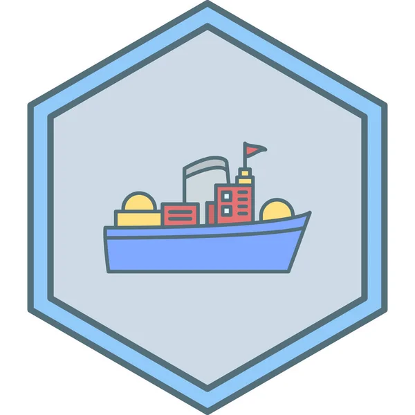 Ship Web Icon Simple Illustration — Stock Vector