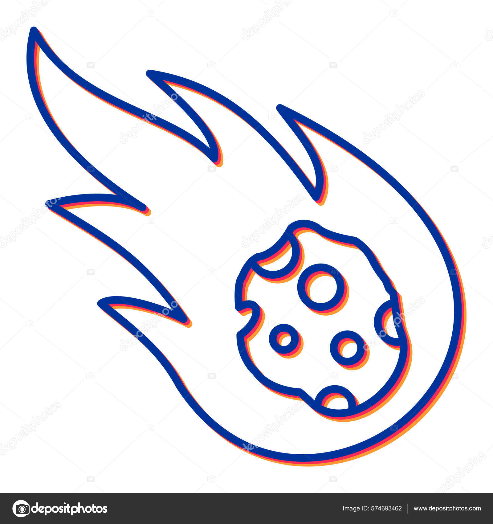 Planet Moon Space Comet Universe Astronomy Gas Rocket Mars Line Stock  Vector by ©MuhammadAtiq 574693462