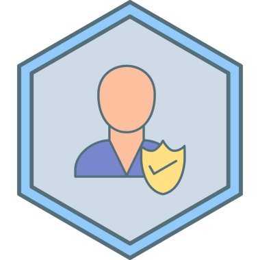 Kalkan. Web simgesi basit illüstrasyon