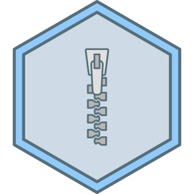 fermuar simgesi, vektör illüstrasyonu basit tasarım