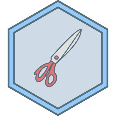 Makas. Web simgesi basit illüstrasyon