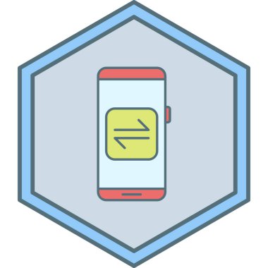 Akıllı telefon. Web simgesi basit illüstrasyon