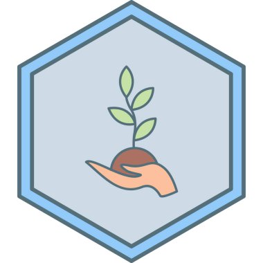 Bitki simgesinin vektör illüstrasyonu