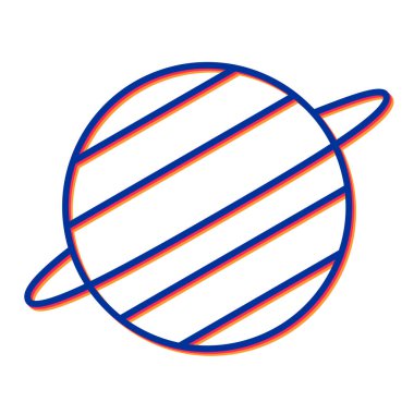 Uzay Gezegeni ikonu. Web için dünya vektör simgelerinin özet çizimi