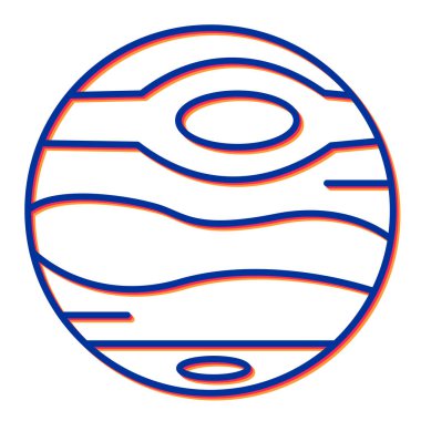 Gezegen ikonu vektör illüstrasyonu