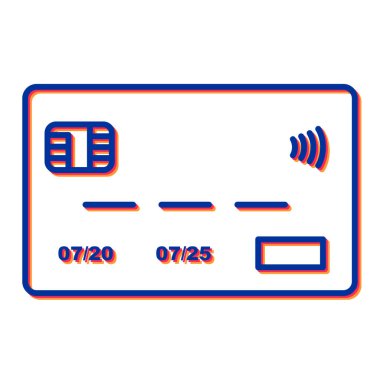 Kredi kartı vektör simgesi