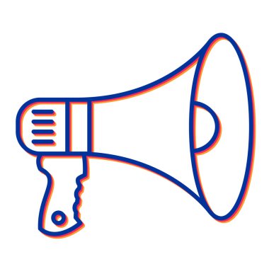 Megafon ikonu vektör illüstrasyonu