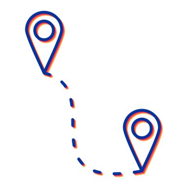 harita imleci ikon vektör illüstrasyon tasarımı