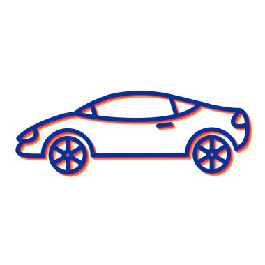 araba simgesi vektör illüstrasyonu